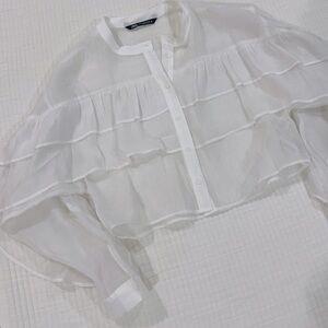 Ruffled Transparent Top